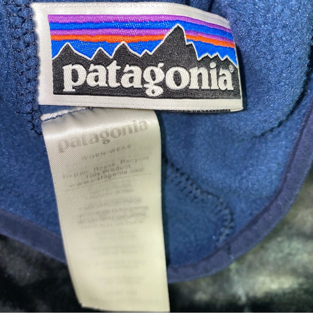 Patagonia Synchilla Snap T Fleece Pullover Sweater Kids Large (12) Wavy Blue - Picture 9 of 10